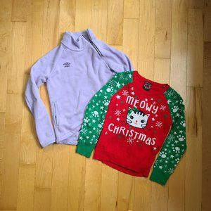 Bundle lot 2 girls sweatshirt top